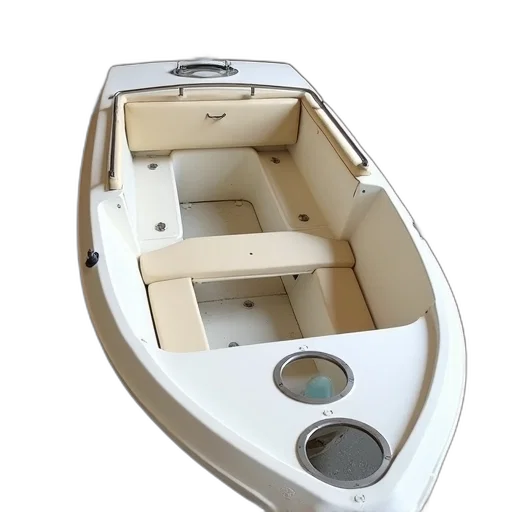 furniture, 3d render, white, boat, beige, interior, workshop, has transparent PNG cut-out