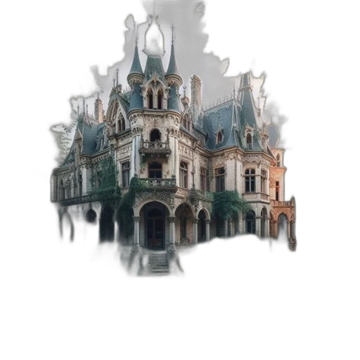 building, crown, umbrella, concept art, watercolor, 3d render, pixel art, fog transparent PNG cut-out