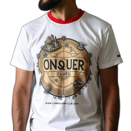 3d render, outer space, man, wearing, white, t-shirt, red, collar transparent PNG cut-out