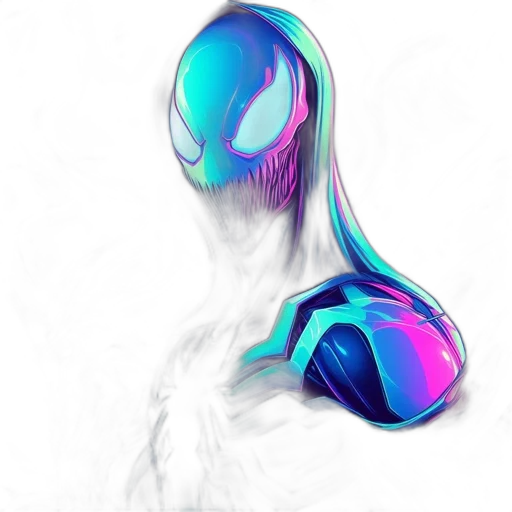 mask, robot, face, bottle, concept art, 3d render, vaporwave, fantasy art transparent PNG cut-out
