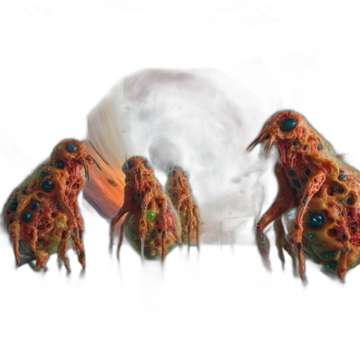 food, mask, animal, creature, concept art, 3d render, photorealistic, watercolor transparent PNG cut-out