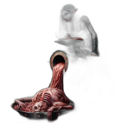 creature, food, shoes, animal, concept art, photorealistic, 3d render, fantasy art transparent PNG cut-out