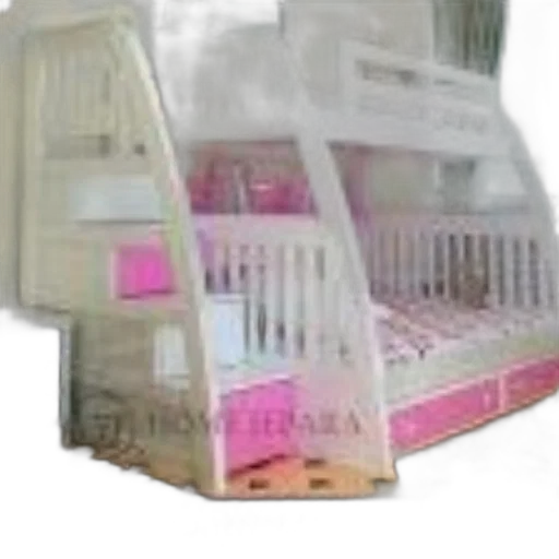 furniture, 3d render, photorealistic, pastel, white, bunk, bed, pink transparent PNG cut-out