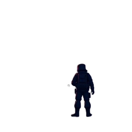 robot, weapon, creature, jacket, pixel art, concept art, 3d render, cyberpunk transparent PNG cut-out