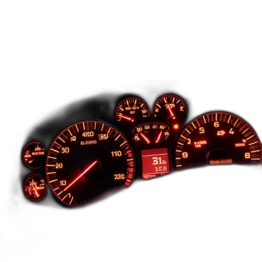 car, photorealistic, array, dashboard, symbols transparent PNG cut-out