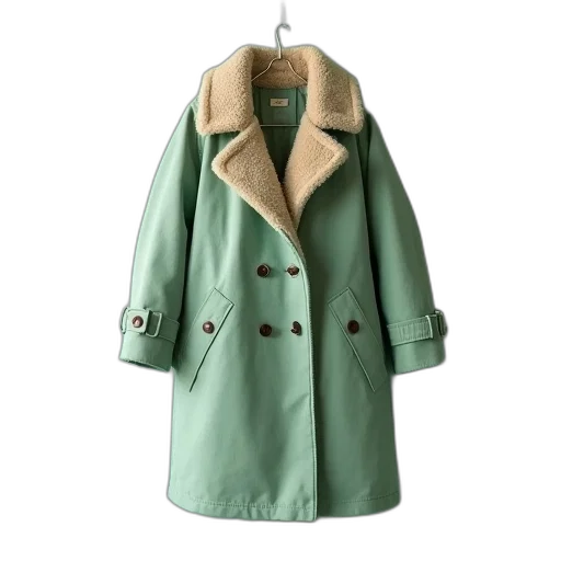 jacket, green, trench, coat transparent PNG cut-out