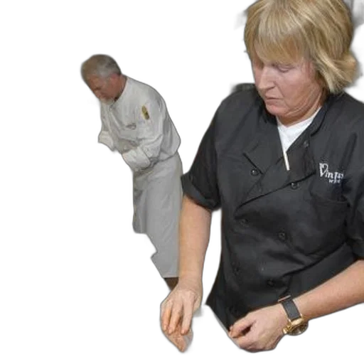 staff, food, jacket, fire, woman, black, chef, shirt transparent PNG cut-out