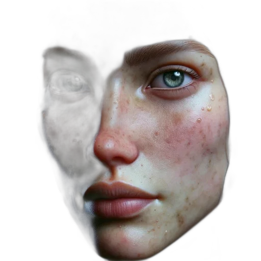 face, mask, crown, robot, photorealistic, 3d render, concept art, fantasy art transparent PNG cut-out
