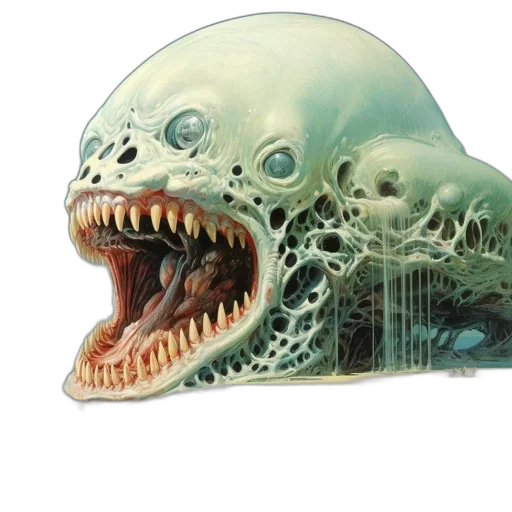 mask, hat, creature, face, concept art, photorealistic, 3d render, underwater transparent PNG cut-out