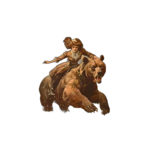 staff, animal, concept art, fantasy art, oil painting, pixel art, woman, riding transparent PNG cut-out