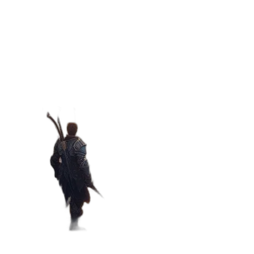 dress, creature, sword, umbrella, concept art, 3d render, pixel art, fantasy art transparent PNG cut-out