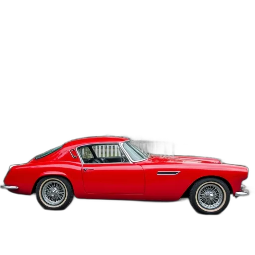 car, photorealistic, 3d render, concept art, red, vintage, sleek, design transparent PNG cut-out