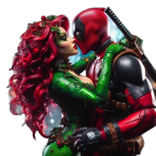 comic book art, concept art, two, distinctive, characters, one, resembling, snake transparent PNG cut-out