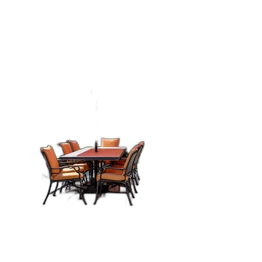furniture, staff, food, umbrella, 3d render, photorealistic, concept art, fog transparent PNG cut-out