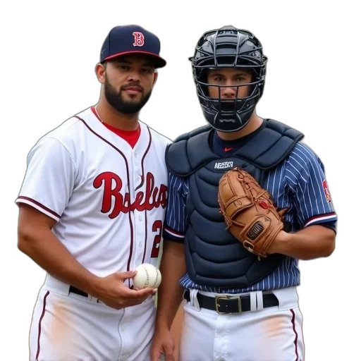 baseball, player, holding, glove, his, hand, standing, next transparent PNG cut-out