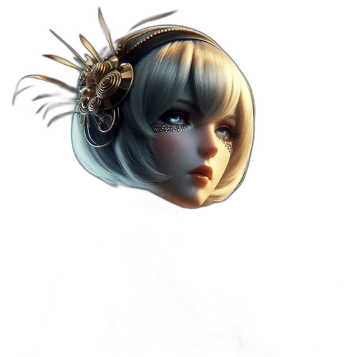 crown, face, mask, jewelry, fantasy art, 3d render, concept art, photorealistic transparent PNG cut-out