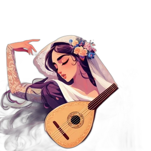 dress, jewelry, crown, fantasy art, pixel art, concept art, anime, earth tones transparent PNG cut-out