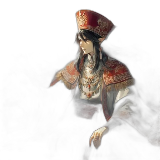 staff, mask, crown, dragon, fantasy art, concept art, photorealistic, oil painting transparent PNG cut-out