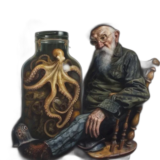 bottle, creature, hair, food, concept art, oil painting, photorealistic, watercolor transparent PNG cut-out