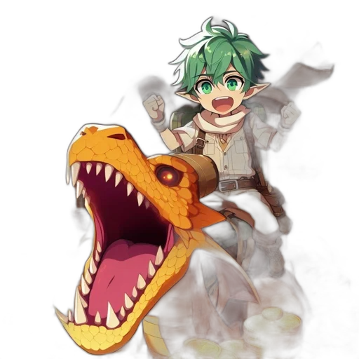 dragon, creature, weapon, animal, concept art, fantasy art, pixel art, anime transparent PNG cut-out