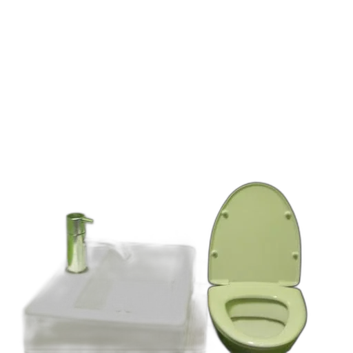 shoes, furniture, mask, crown, 3d render, photorealistic, green, bathroom transparent PNG cut-out