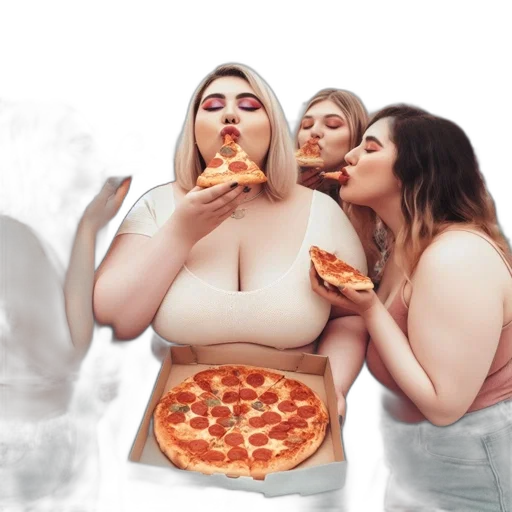 dress, food, photorealistic, concept art, 3d render, pastel, five, women transparent PNG cut-out