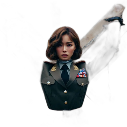 jacket, staff, weapon, robot, concept art, photorealistic, pixel art, fantasy art transparent PNG cut-out