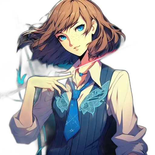 jacket, staff, face, mask, anime, pixel art, concept art, cartoon transparent PNG cut-out