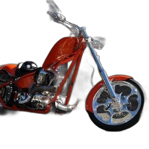 weapon, jewelry, 3d render, photorealistic, concept art, custom, red, motorcycle transparent PNG cut-out