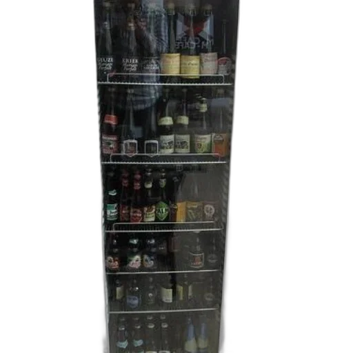bottle, furniture, staff, well-stocked, glass-fronted, refrigerator, filled, various transparent PNG cut-out