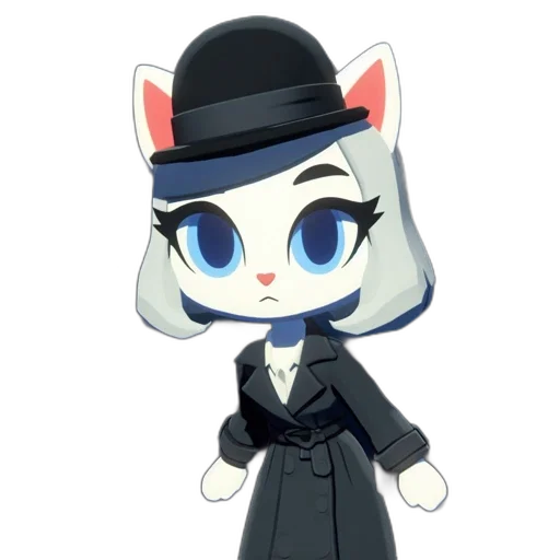 staff, hat, cartoon, concept art, anime, pixel art, monochrome, anthropomorphic transparent PNG cut-out