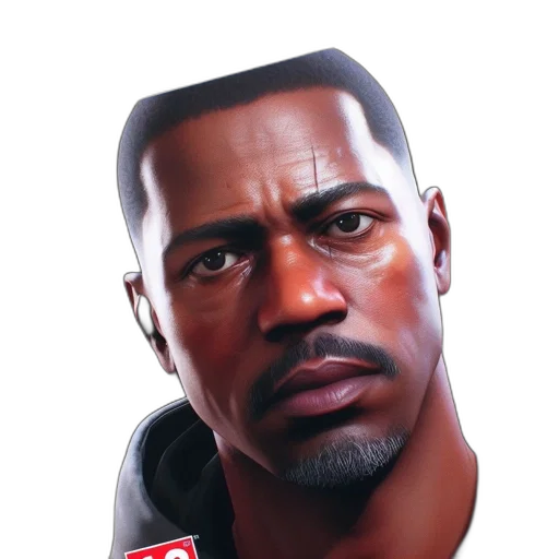 face, jacket, weapon, hat, photorealistic, concept art, comic book art, 3d render transparent PNG cut-out