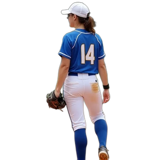 staff, female, baseball, player, standing, field, her, left transparent PNG cut-out