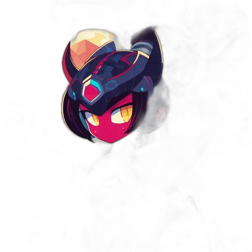 mask, hat, weapon, robot, watercolor, concept art, pixel art, anime transparent PNG cut-out
