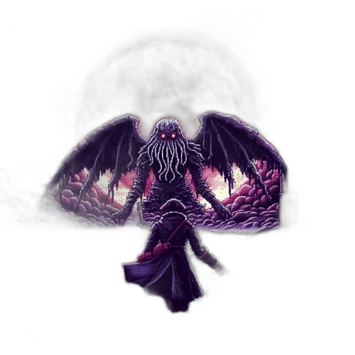 creature, dragon, mask, animal, concept art, fantasy art, pixel art, watercolor transparent PNG cut-out