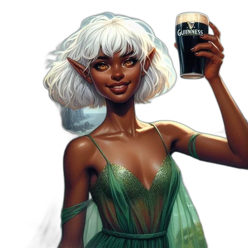 fantasy art, concept art, comic book art, photorealistic, green, dark, earth tones, elf-like transparent PNG cut-out