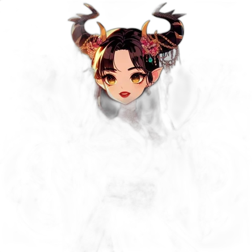 dragon, mask, fantasy art, concept art, pixel art, anime, dark, enchanting transparent PNG cut-out