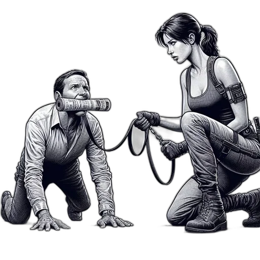 weapon, robot, comic book art, cyberpunk, concept art, pencil sketch, fire, woman transparent PNG cut-out