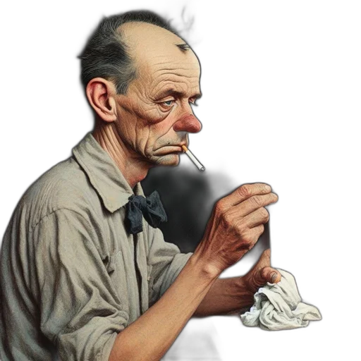 face, mask, shoes, staff, photorealistic, concept art, oil painting, 3d render transparent PNG cut-out