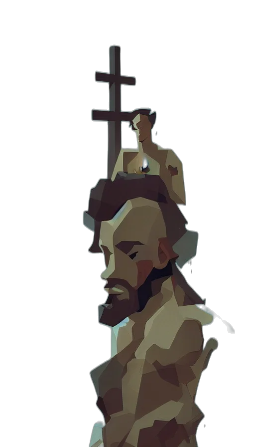 sword, staff, weapon, face transparent PNG cut-out
