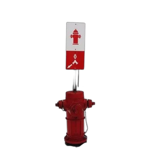 staff, red, fire, hydrant, sign, snow transparent PNG cut-out