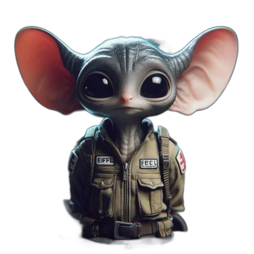 creature, animal, jacket, staff, concept art, 3d render, photorealistic, fantasy art transparent PNG cut-out