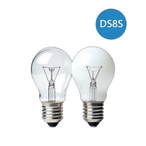 3d render, close-up, image, two, light, bulbs, one, clear transparent PNG cut-out