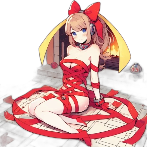 dress, staff, weapon, robot, anime, pixel art, concept art, cartoon transparent PNG cut-out