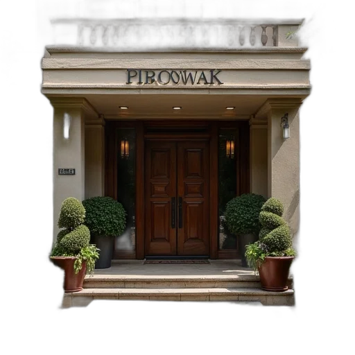 building, photorealistic, 3d render, front transparent PNG cut-out