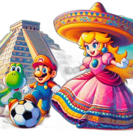dress, hat, concept art, pixel art, photorealistic, 3d render, mario, yoshi transparent PNG cut-out