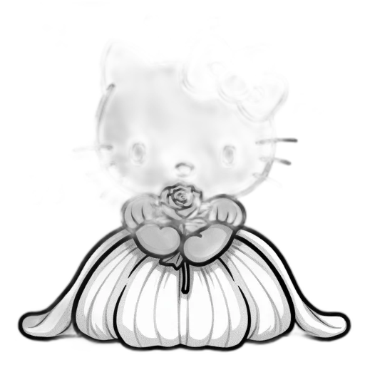 crown, flower, mask, hair, concept art, pencil sketch, fantasy art, photorealistic transparent PNG cut-out