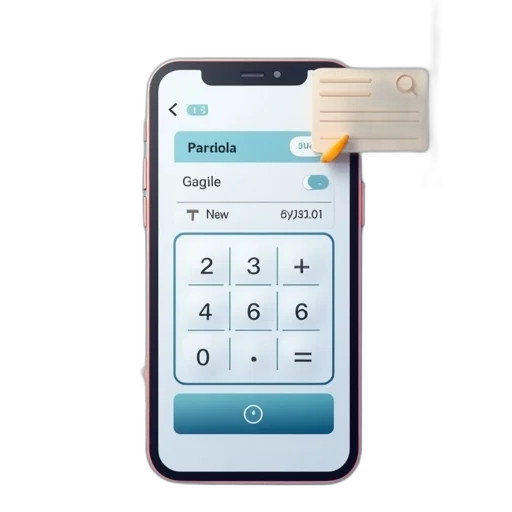 calculator, displaying, app, banking, screen transparent PNG cut-out