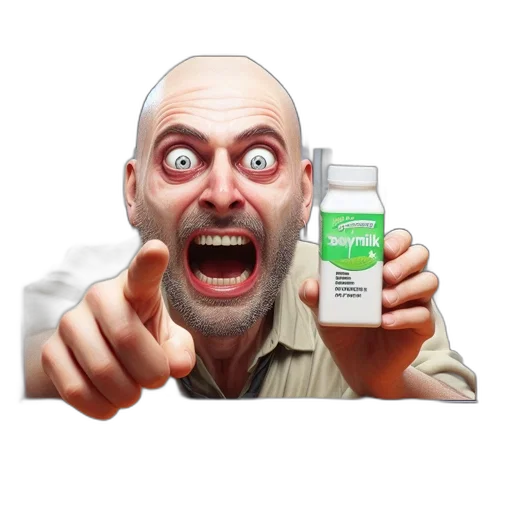 bottle, food, photorealistic, 3d render, pixel art, man, emerges, computer transparent PNG cut-out