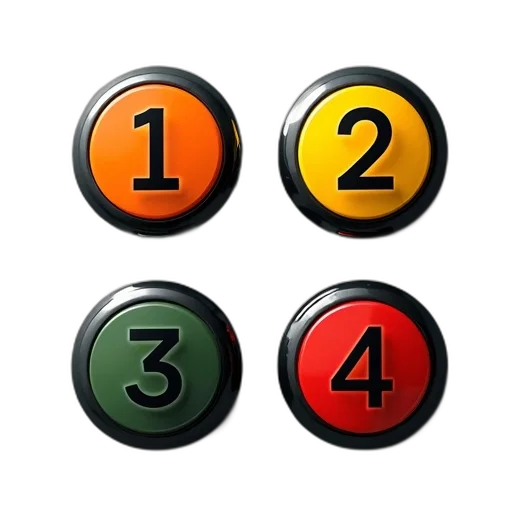 jewelry, 3d render, second, image, shows, set, four, badges transparent PNG cut-out